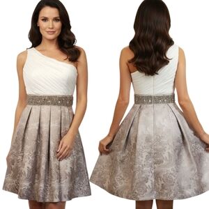 ELIZA J. 🔖NWT! One-shoulder Beaded Cocktail Dress - Size 8
